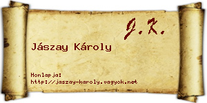 Jászay Károly névjegykártya